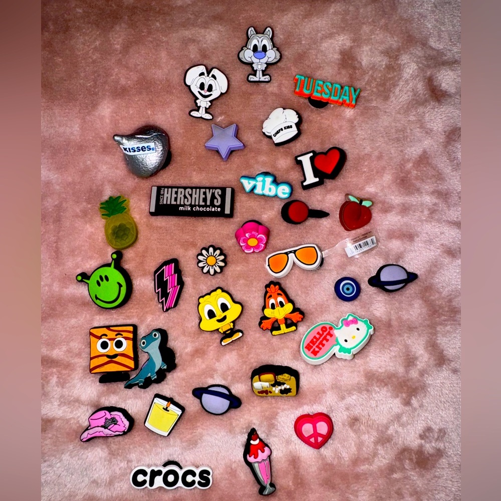 CrocCharms! Some are used/new but if purchased,will clean and will put in a box!